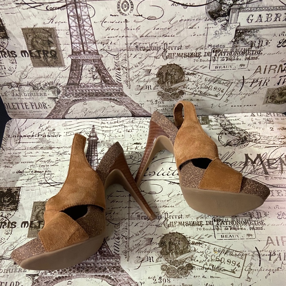 Brown Suede Bcbgeneration Heels - image 6